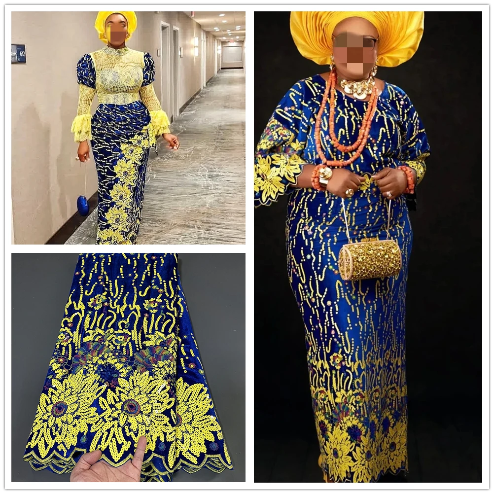 2023High Quality Tulle Lace Fabric African Nigerian Embroidery Party Dress Sequins French Guipure Fabric For Sewing Velvet 5Yard
2023High Quality Tulle Lace Fabric African Nigerian Embroidery Party Dress Sequins French Guipure Fabric For Sewing Velvet 5Yard