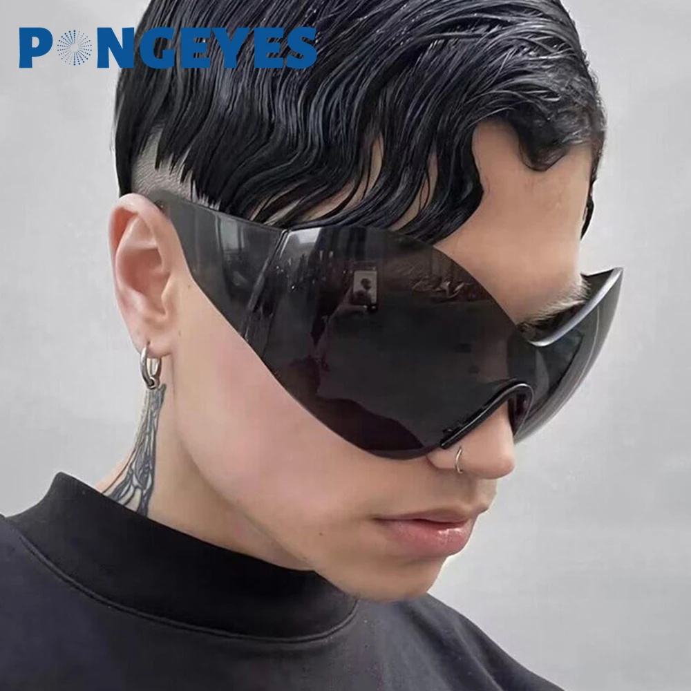 New Oversized Futuristic Sunglasses Women Fashion Rimless Y2k Sun Glasses Goggle Men 2000'S Brand Designer Eyewear Shades Oculos
New Oversized Futuristic Sunglasses Women Fashion Rimless Y2k Sun Glasses Goggle Men 2000'S Brand Designer Eyewear Shades Oculos