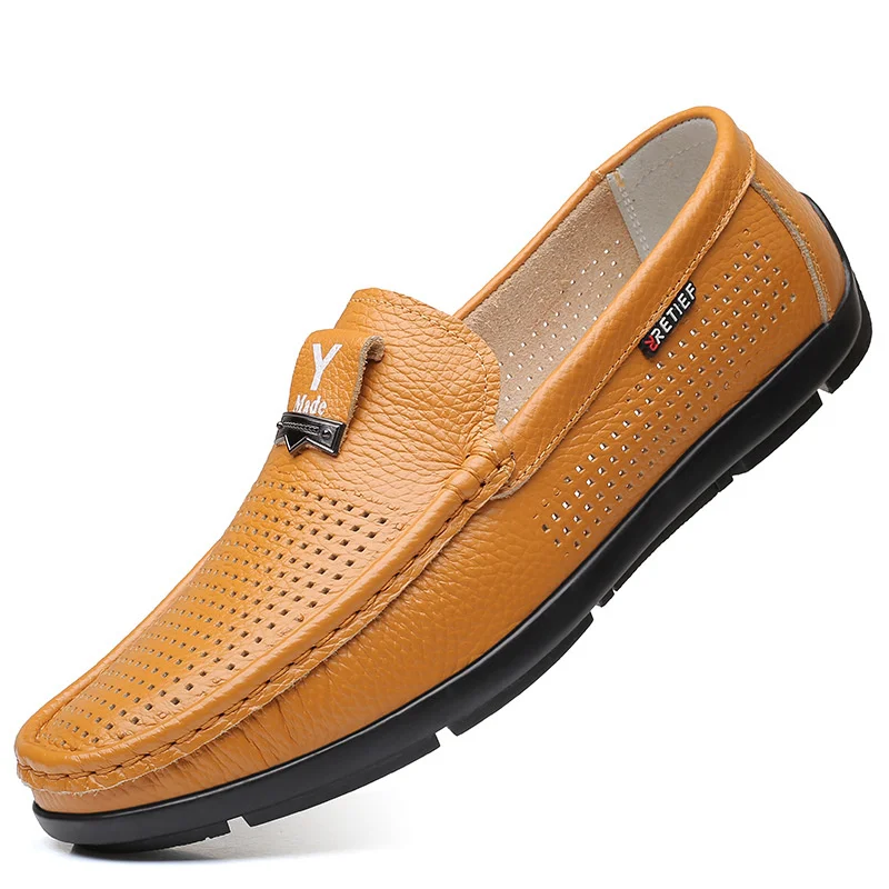 Spring Summer Hollow Out New Genuine Leather Men's Casual Shoes Walking Covered Men Pea Light Soft Flat Slip On Breathable
Spring Summer Hollow Out New Genuine Leather Men's Casual Shoes Walking Covered Men Pea Light Soft Flat Slip On Breathable