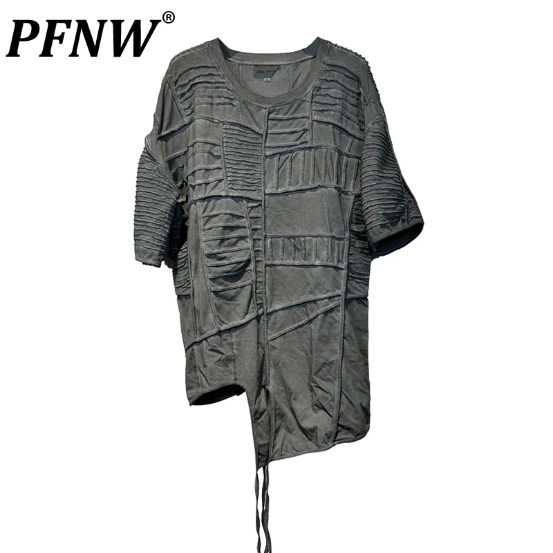 PFNW Summer Men's Techwear Darkwear Asymmetric Pleated Tie Dye Tops Tridimensional Cut Short Sleeve Motorcycle T-shirt 12Z1873
PFNW Summer Men's Techwear Darkwear Asymmetric Pleated Tie Dye Tops Tridimensional Cut Short Sleeve Motorcycle T-shirt 12Z1873