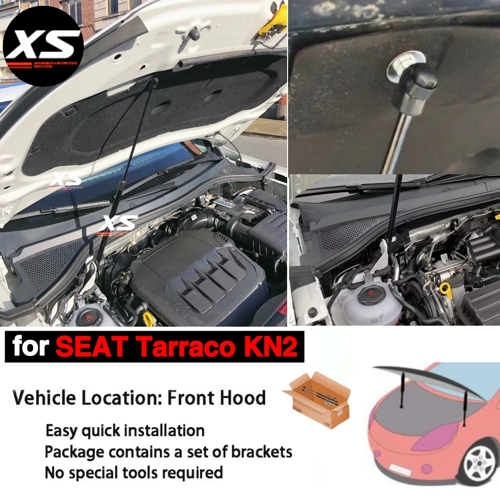 

1PC Hood Strut Kit For SEAT Tarraco 2018-2023 2024 Modify Front Bonnet Lift Support Shock Damper Prop Rod Absorber Gas Spring