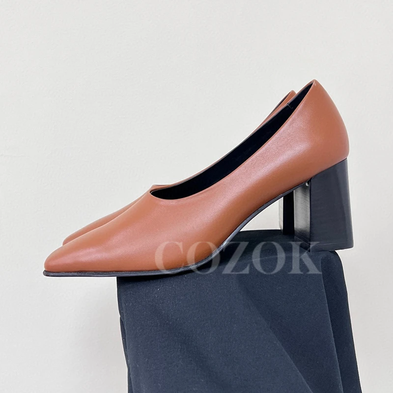 Women Pumps Summer New Genuine Leather Upper Shallow Design Banquet Female High Heels Full Of Advanced Feeling Single Shoes
Women Pumps Summer New Genuine Leather Upper Shallow Design Banquet Female High Heels Full Of Advanced Feeling Single Shoes