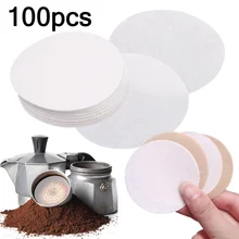100pcs Disposable Round Coffee Filter Paper for Espresso Coffee Maker Filter Circular Hand-poured Coffee Filter Tools No.3 /No.6