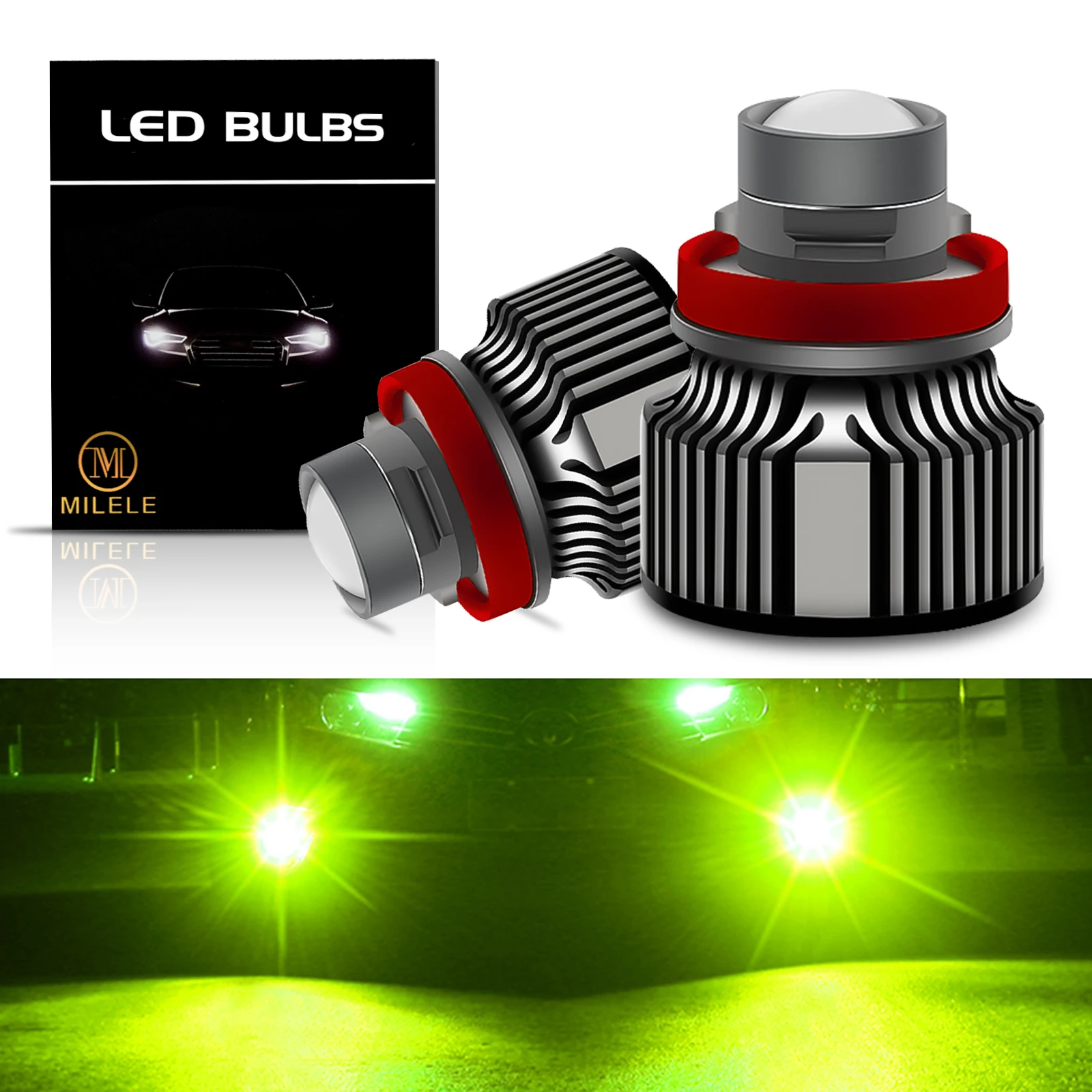 

Green Lemon 40W H8 H9 H11 Bi LED Fog Light Lens Projector 9005 9006 HB3 HB4 H7 3000K 6000K 8000K Car Lamp LED Headlight Bulbs