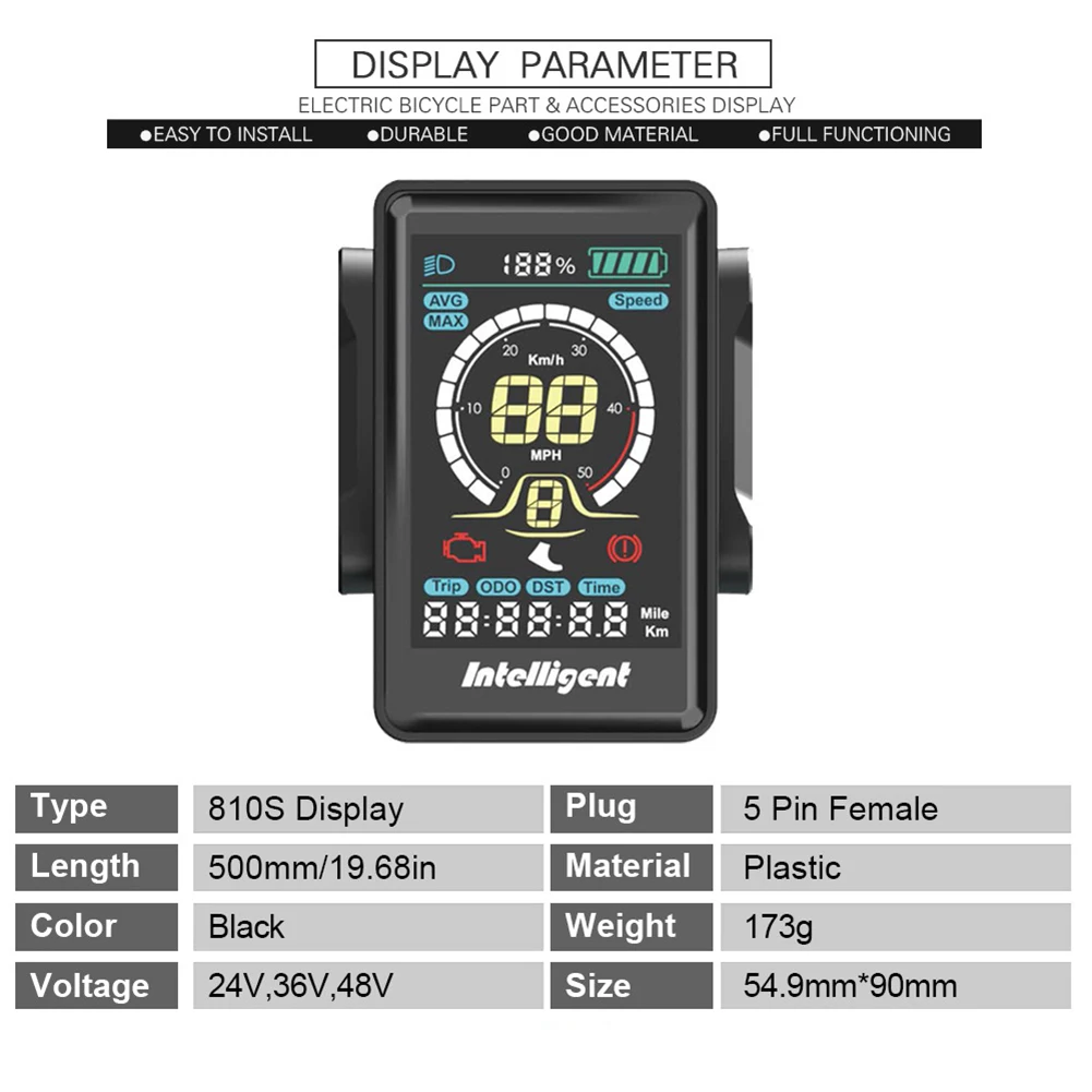 24V 36V 48V Ebike Display 810S LCD Display For Bafang MidDrive Motor BBS01 BBS02 HD Display 5Pin Female Plug Electric Bike Parts
24V 36V 48V Ebike Display 810S LCD Display For Bafang MidDrive Motor BBS01 BBS02 HD Display 5Pin Female Plug Electric Bike Parts
