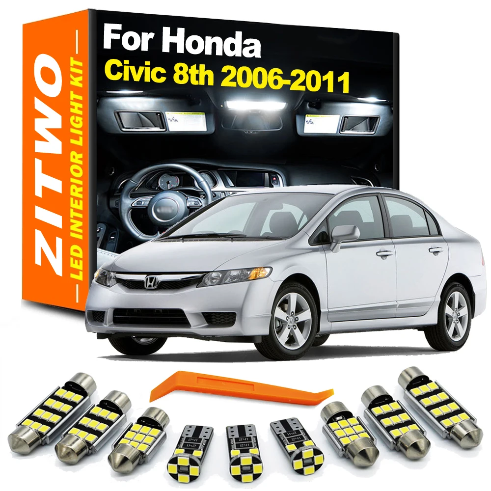 ZITWO 11Pcs For Honda Civic 8 MK8 8th Gen 2006 2007 2008 2009 2010 2011 LED Interior Dome Luggage Light License Plate Lamp Kit
ZITWO 11Pcs For Honda Civic 8 MK8 8th Gen 2006 2007 2008 2009 2010 2011 LED Interior Dome Luggage Light License Plate Lamp Kit