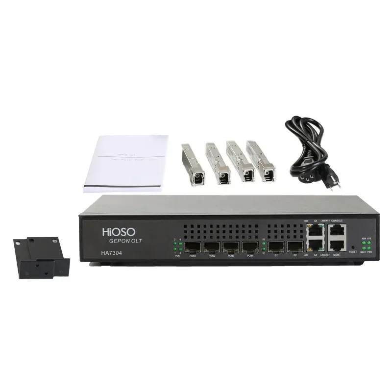 hioso Ftth olt mini 4pon fiber optic equipment including 4sfp px20+++ 4port epon
hioso Ftth olt mini 4pon fiber optic equipment including 4sfp px20+++ 4port epon