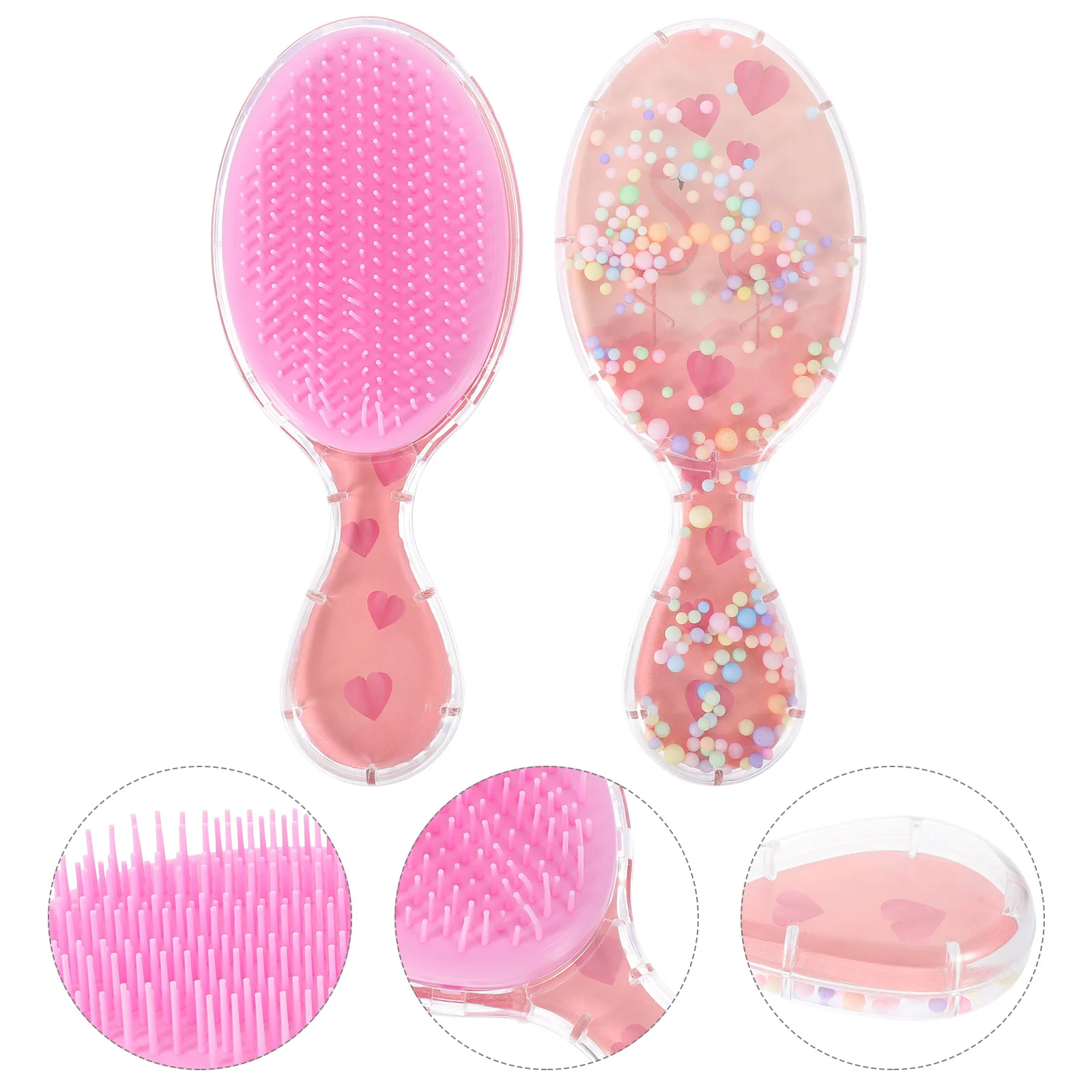 

2pcs Travel Hair Brushes Detangling Hair Brush Lovely Hair Brush for Girl