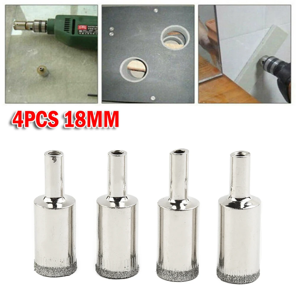 4PCS Diamond Coated Hole Opener Hole Saw Cutter Hand Electric Drill Bit For Glass Marble Tile 18mm Tool Parts And Accessories
4PCS Diamond Coated Hole Opener Hole Saw Cutter Hand Electric Drill Bit For Glass Marble Tile 18mm Tool Parts And Accessories
