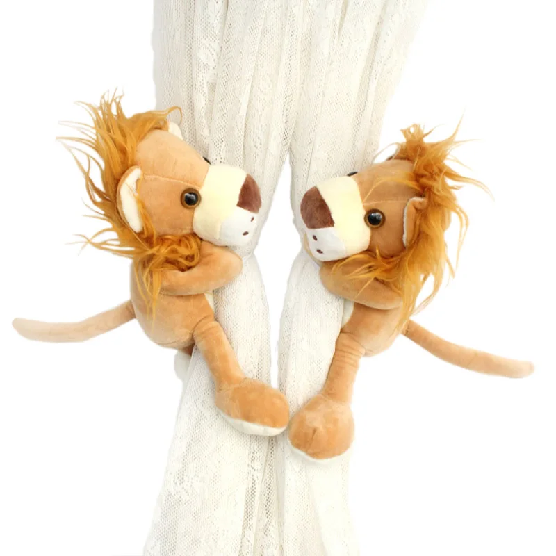 

2pcs Jungle Forest Animals Curtain Tieback Holder Hooks Tie Backs Children Room Decoration Accessories Holdback Curtain Straps