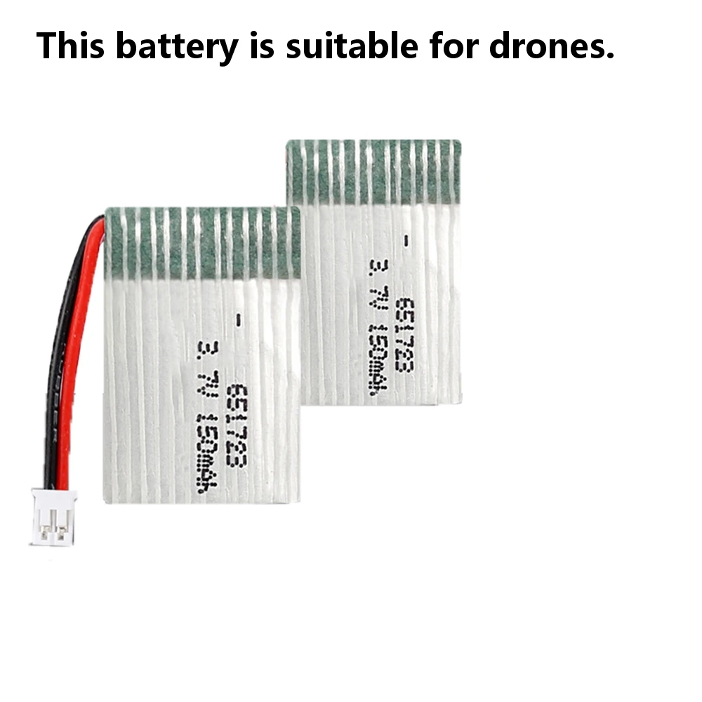 

Rechargeable 3.7V 651723 20C 150Mah Li-Polymer Li Battery For X3 X4 Rc Drone Remote Control Aircraft Helicopter Models H107D