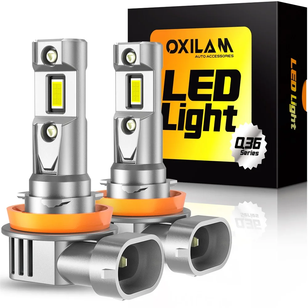 

OXILAM 2Pcs Turbo H4 H8 H11 LED Canbus No Error 12V 60W Car Headlight 16000LM 6500K HB4 9006 HB3 9005 HIR2 9012 LED Mini Size