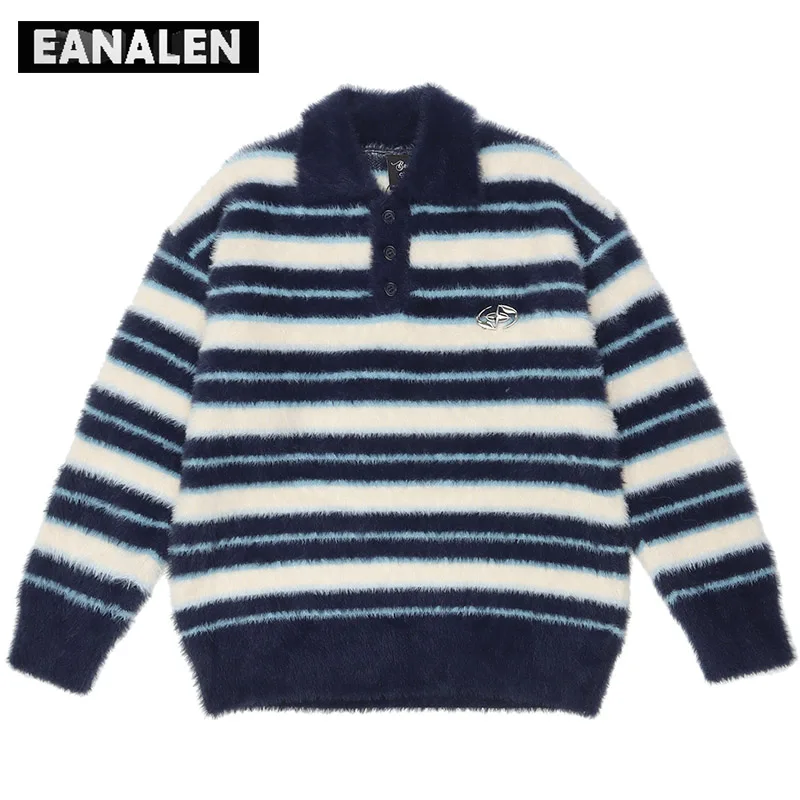 Harajuku pink striped lapel sweater women's winter warm jumper knitted pullover vintage casual grandpa ugly sweater men's Y2K
Harajuku pink striped lapel sweater women's winter warm jumper knitted pullover vintage casual grandpa ugly sweater men's Y2K