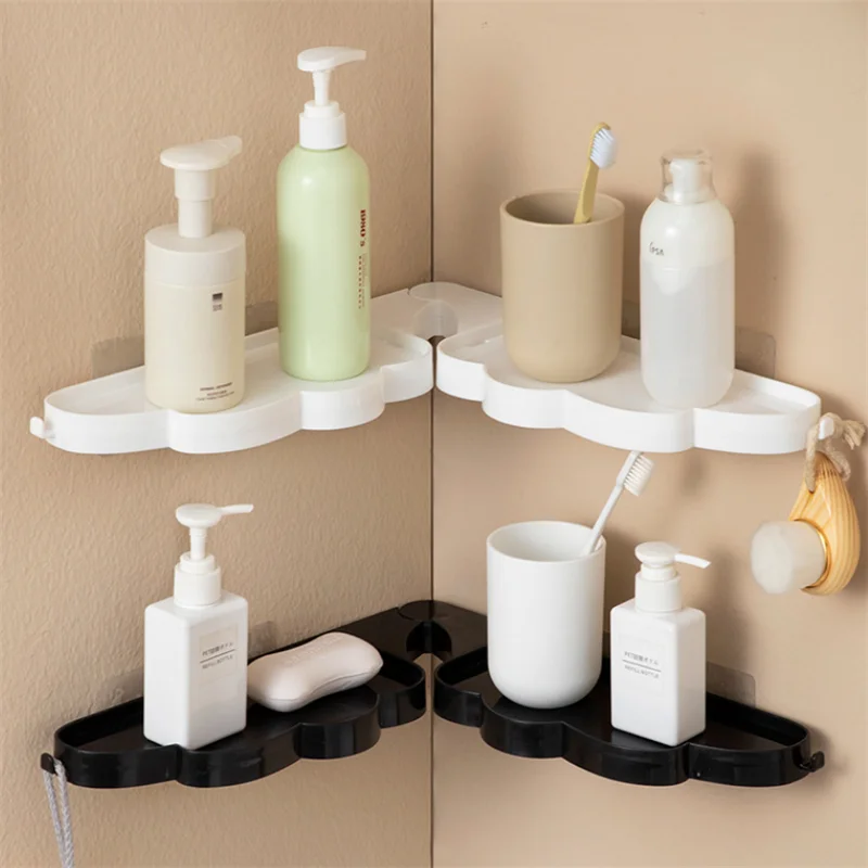 

Wall Mounted Corner Rack Angel Wing Bathroom Toilet Wall Rotating Storage Rack Hole Free Finishing Rack