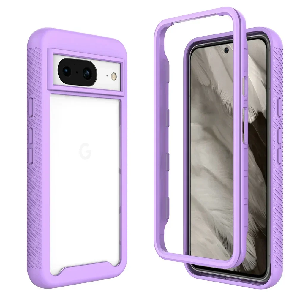 

Hybrid Rugged Armor PC + TPU Silicone Shockproof Case For Google Pixel 8 8 Pro 7A 7 7 Pro 6A 6 6 Pro Back Fundas