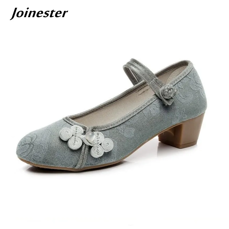 Women Ankle Strap Retro Mary Jane Pumps Mid Heel Casual Fabric Dress Shoe for Ladies Elegant Round Toe Vintage Shoes
Women Ankle Strap Retro Mary Jane Pumps Mid Heel Casual Fabric Dress Shoe for Ladies Elegant Round Toe Vintage Shoes