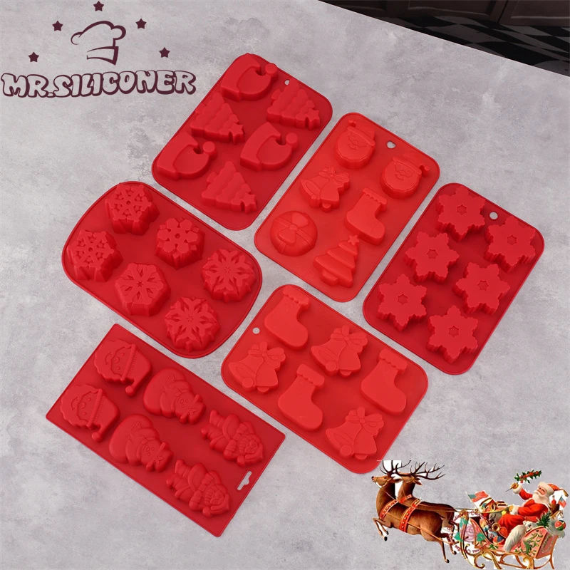DIY Cake Baking Decoration Chocolate Mold Gift Christmas Tree Snowflake Santa Claus Snowman Socks Christmas Series Silicone Mold
DIY Cake Baking Decoration Chocolate Mold Gift Christmas Tree Snowflake Santa Claus Snowman Socks Christmas Series Silicone Mold