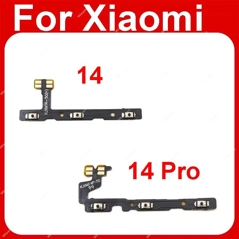 

Up/down Power Voulme Side Button Flex Cable For Xiaomi 14 14 Pro Volume Power Switch Key Flex Ribbon Replacement Repair Parts