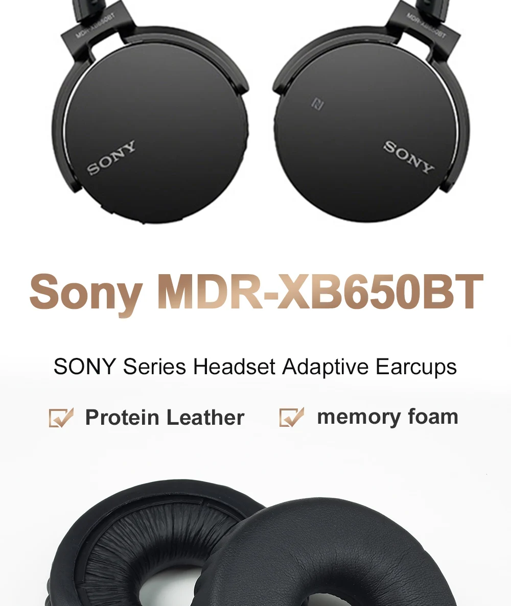Earpads Accessories with SONY MDR-XB650BT Protein leather Memory foam Ear Pads Cushions Replacement Over-Ear Headphones Soft Pro Earpads Accessories with SONY MDR-XB650BT Protein leather Memory foam Ear Pads Cushions Replacement Over-Ear Headphones Soft Pro