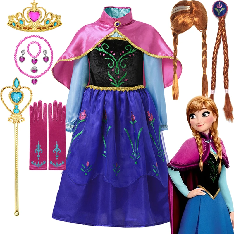 

Disney Frozen Elsa Anna Cosplay Costume Princess Dress Baby GirlsChristmas Costume Role-play Carnival Birthday Party Clothing