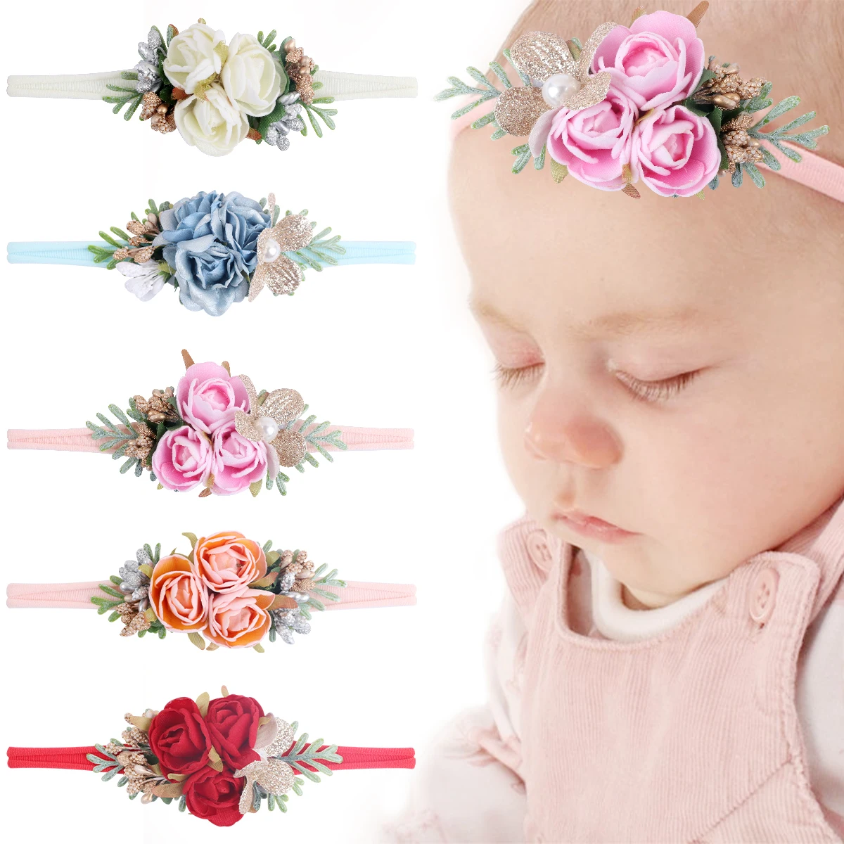 Pearl Flower Headbands Newborn Baby Nylon Elastic Hair Ties Kids Floral Hairbands Hair Rope Children Toddler Hair Accessories
Pearl Flower Headbands Newborn Baby Nylon Elastic Hair Ties Kids Floral Hairbands Hair Rope Children Toddler Hair Accessories