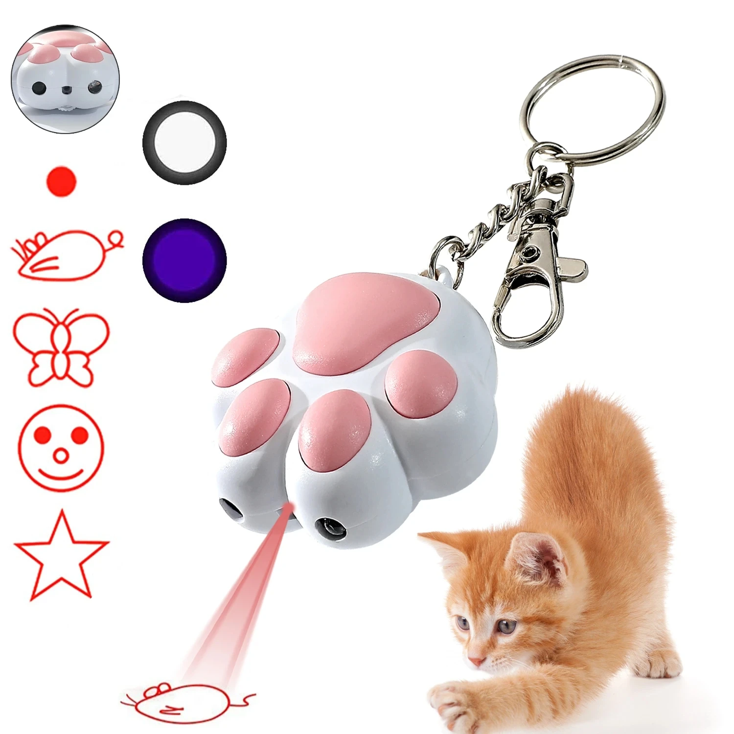 Pet Toys Cat USB Rechargeable Multifunctional Pet Laser Toy For Cats Interactive Funny Kitten Training Laser Toy Cat Accessories
Pet Toys Cat USB Rechargeable Multifunctional Pet Laser Toy For Cats Interactive Funny Kitten Training Laser Toy Cat Accessories