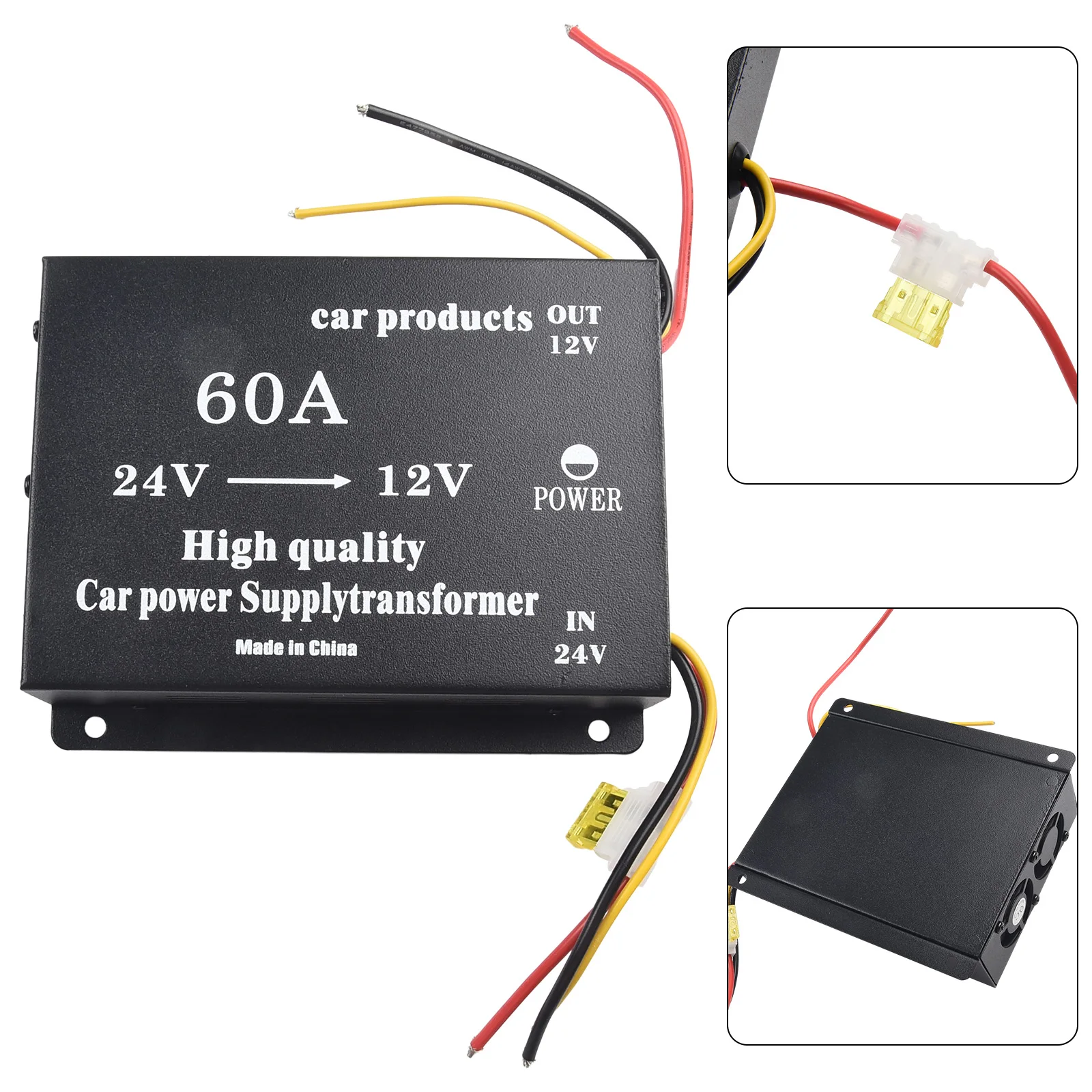 Durable Black 24V To 12V 60A Step Down Power Converter Black Color For Car Vehicle Transformer Replace Part
Durable Black 24V To 12V 60A Step Down Power Converter Black Color For Car Vehicle Transformer Replace Part