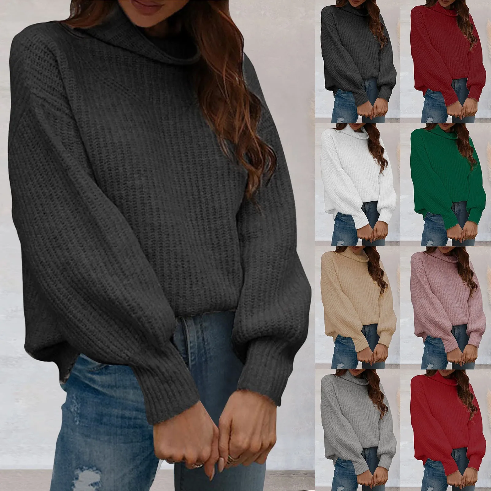 Winter Turtleneck Knitted Sweater Women Long Sleeve Slim Elastic Korean Basic Pullover Jumprt Female Clothing Simple Gray Tops
Winter Turtleneck Knitted Sweater Women Long Sleeve Slim Elastic Korean Basic Pullover Jumprt Female Clothing Simple Gray Tops