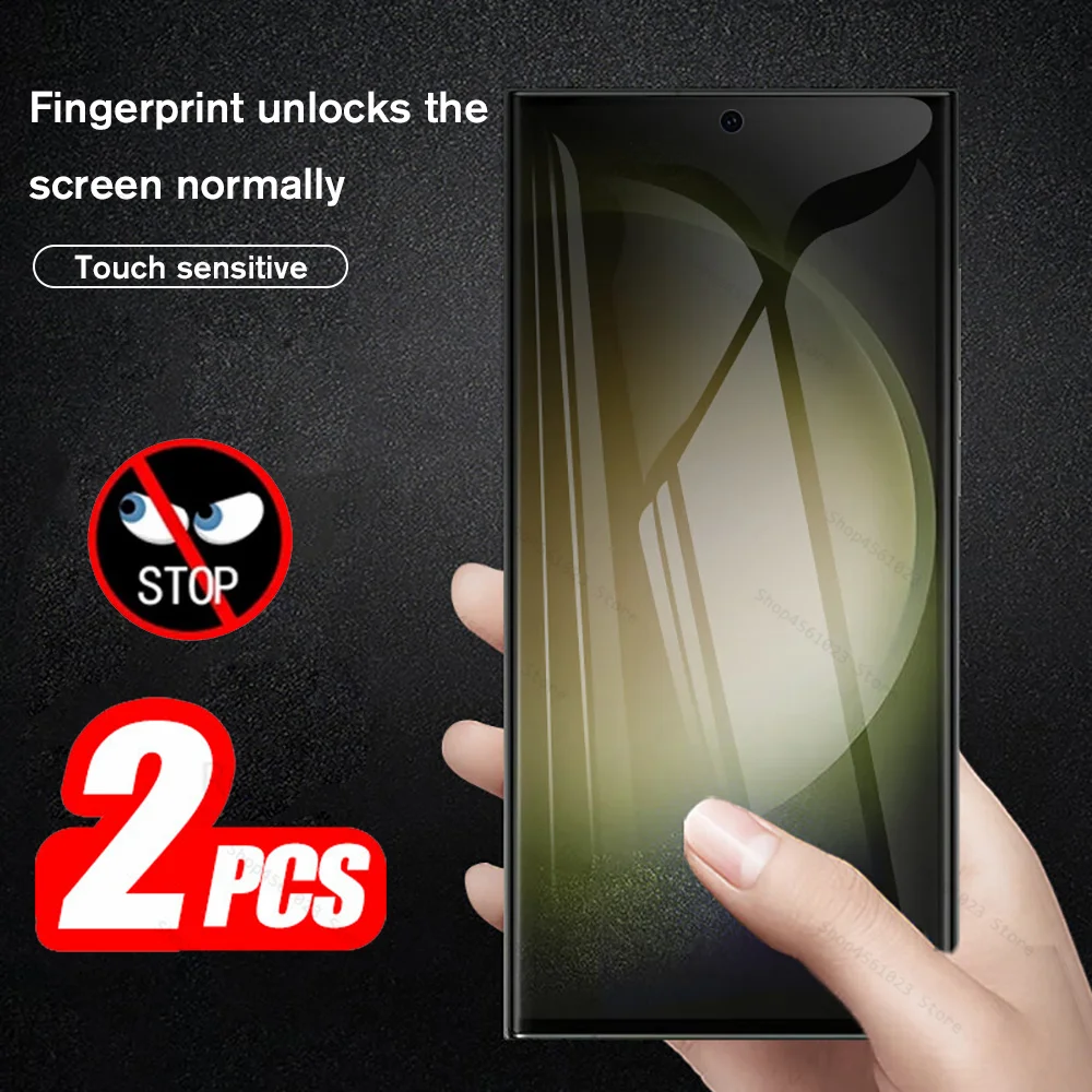 

For Samsung Galaxy S23 Ultra Privacy Hydrogel Film 2Pcs Anti-spy Screen Protector Not Glass S22 Plus S21 S23Ultra S22Ultra S 23