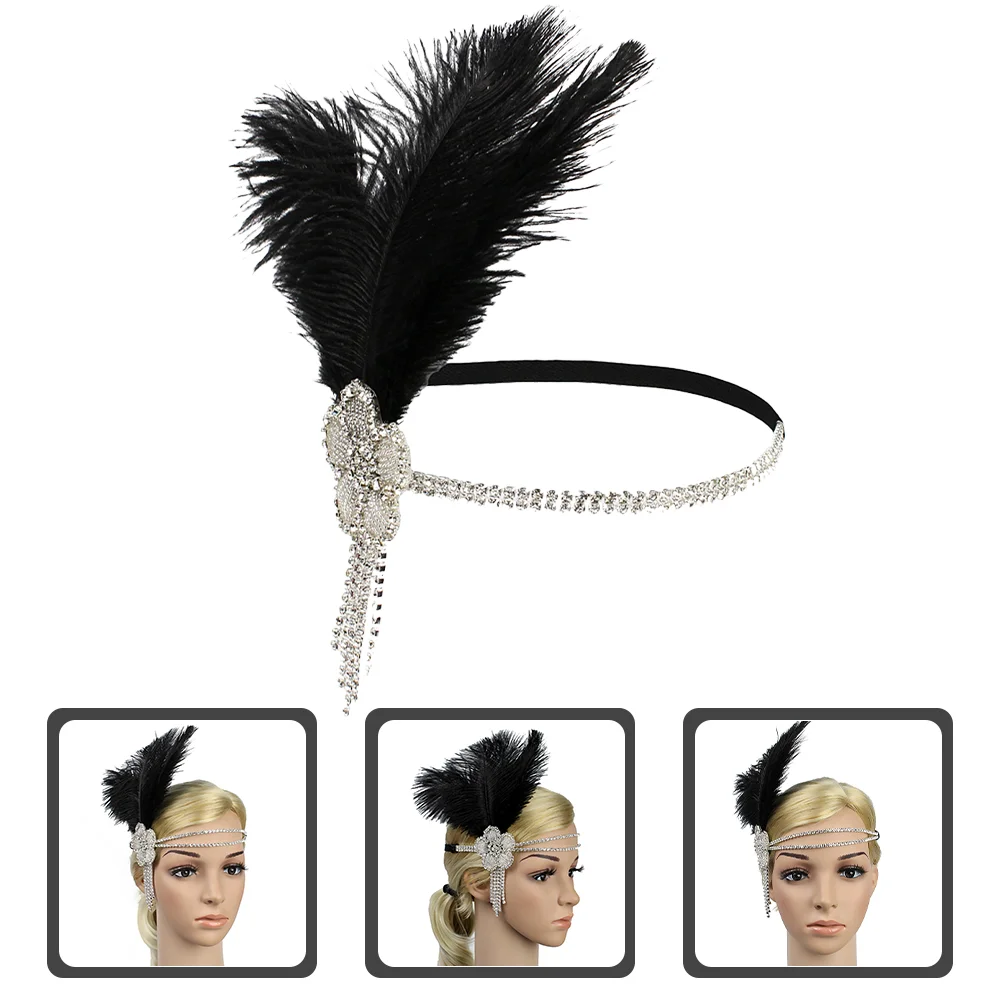 Fringed Feather Headband 1920s Accessories for Women Hair Bands Vintage Headbands Flapper Black Prom
Fringed Feather Headband 1920s Accessories for Women Hair Bands Vintage Headbands Flapper Black Prom