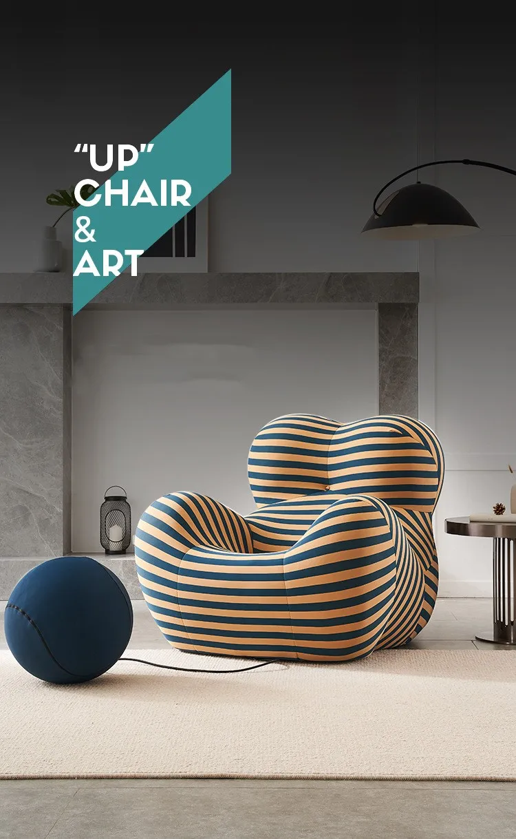 Single Sofa Chair Creative Designer Embroidery Ball Lazy Leisure Ins Chair Recliner Single Sofa Chair Creative Designer Embroidery Ball Lazy Leisure Ins Chair Recliner