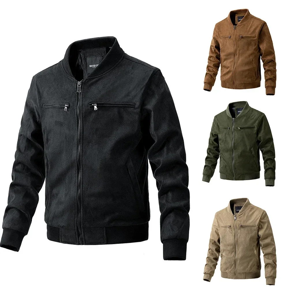 Men‘s Suede Thick Cotton Jacket Autumn Winter Casual Long Sleeve Pocket Solid Color Zip-Up Top Coat Jackets Man Clothing
Men‘s Suede Thick Cotton Jacket Autumn Winter Casual Long Sleeve Pocket Solid Color Zip-Up Top Coat Jackets Man Clothing