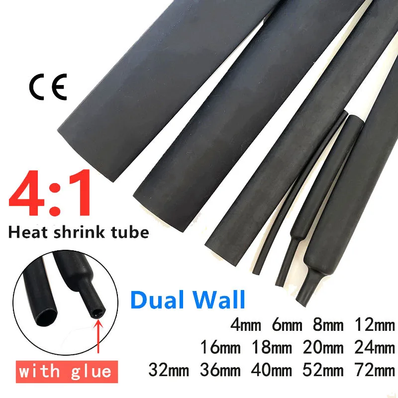 1.22Meter 4:1 Heat Shrink Tube With Glue Thermoretractile Heat Shrinkable Tubing Dual Wall Heat Shrink Tubing 6 8 12 16 24 40 52
1.22Meter 4:1 Heat Shrink Tube With Glue Thermoretractile Heat Shrinkable Tubing Dual Wall Heat Shrink Tubing 6 8 12 16 24 40 52