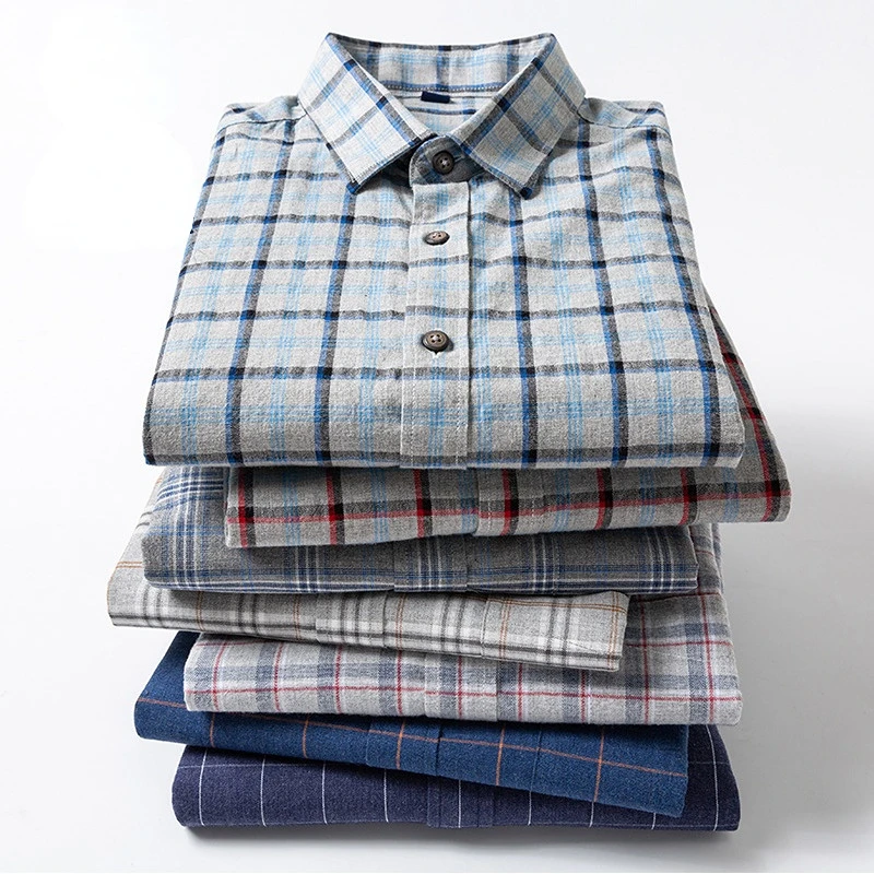 Striped Plaid Shirt Business 100 Cotton Men Shirt Long Sleeve Slim Fit High-grade Color Spinning Casual Male Social Formal Shirt
Striped Plaid Shirt Business 100 Cotton Men Shirt Long Sleeve Slim Fit High-grade Color Spinning Casual Male Social Formal Shirt
