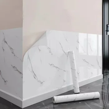 모던 방수 대리석 벽지, 자체 접착 호일, 금형 방지 스티커, 주방 고온 내성 벽 장식 상품 이미지