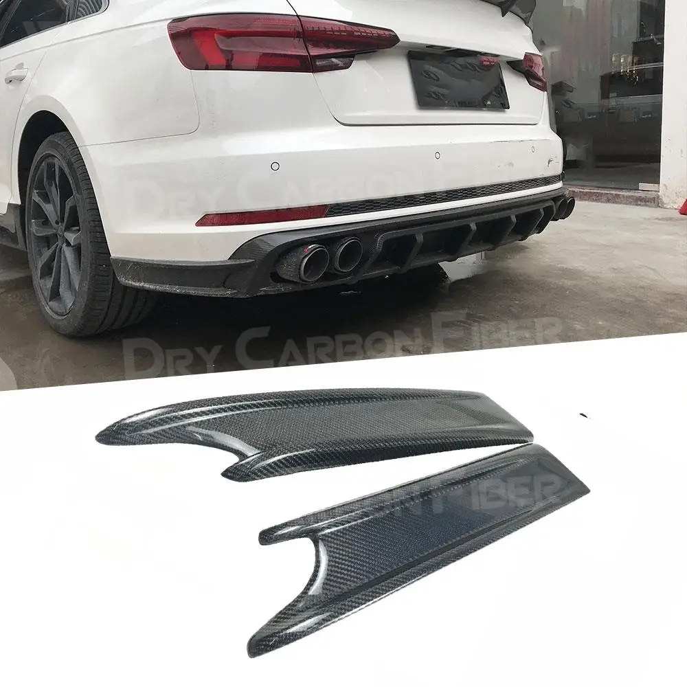 

Разветвители для заднего бампера из углеродного волокна, спойлеры, фартуки для Audi A4 Sline S4 B9 2017 2018 FRP, накладки для заднего крыла