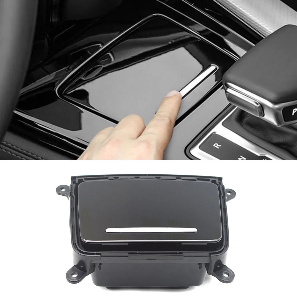 

Storage box oddments box Piano paint black For Audi A4 B9 A5 Q5 facelift Central control sundries box Piano paint panel