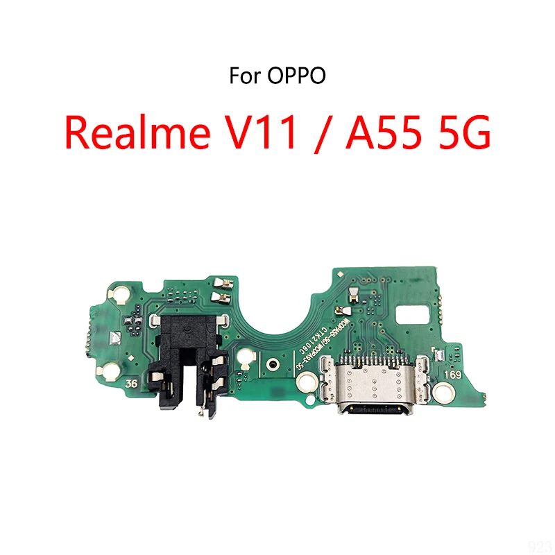 

USB-порт для зарядки док-станции, разъем, гибкий кабель для OPPO Realme V11 5G A55, модуль зарядной платы