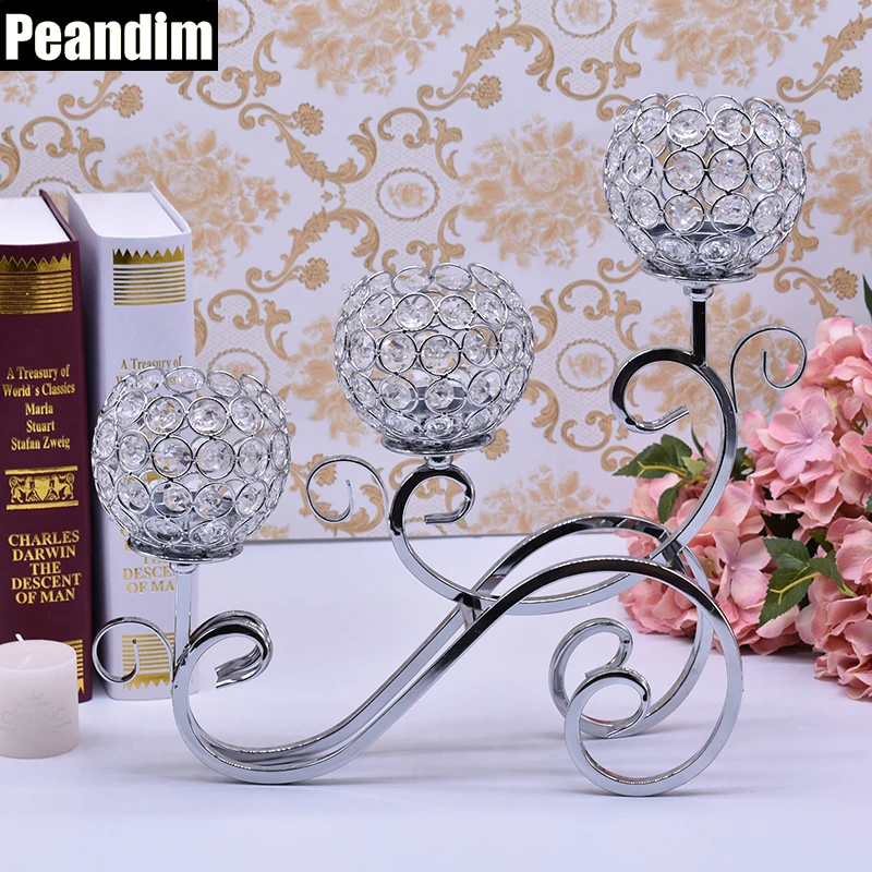 PEANDIM European Style Decorative Candle Holders Gold Candle Lantern Wedding Crystal Candleabra for Romantic Candlelight Dinner
PEANDIM European Style Decorative Candle Holders Gold Candle Lantern Wedding Crystal Candleabra for Romantic Candlelight Dinner