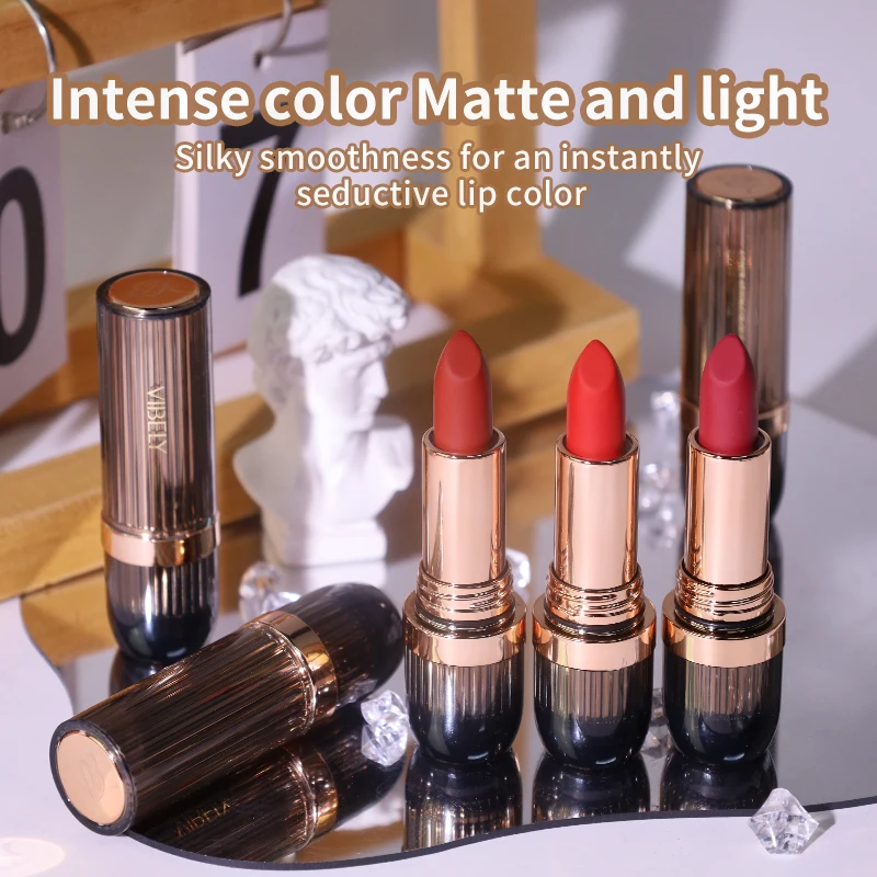 

Velvet Matte Lipstick Waterproof Long-Lasting Lip Stick Non-Sticky Highly Pigment Finish Lips Tint Makeup For Female Beauty