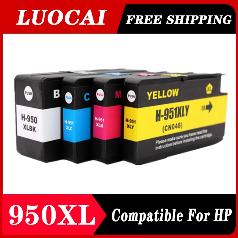 

4 вида цветов совместимый с HP 950XL 951XL 950 951 XL сменный чернильный картридж для HP Officejet Pro 8100 8600 8610 8620 251dw 276dw