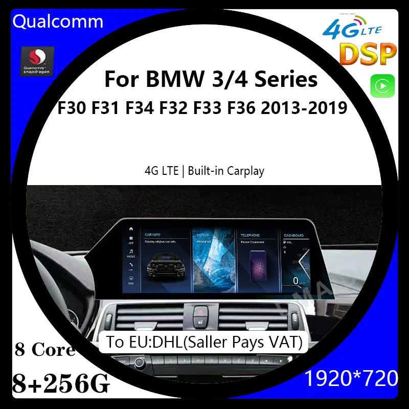 

New Style For BMW F30 F31 F34 F32 F33 F36 Android 12 Snapdragon Car Radio Stereo Video Multimedia Player Autoradio GPS 2013-2019