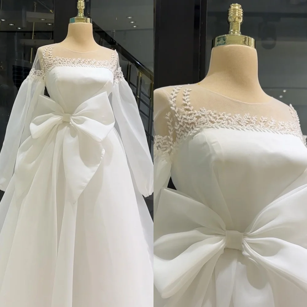 

Zhitomyr High Quality Jewel Ball Gown Floor Length Wedding Party Beading Bows Chiffon Customized Dresses