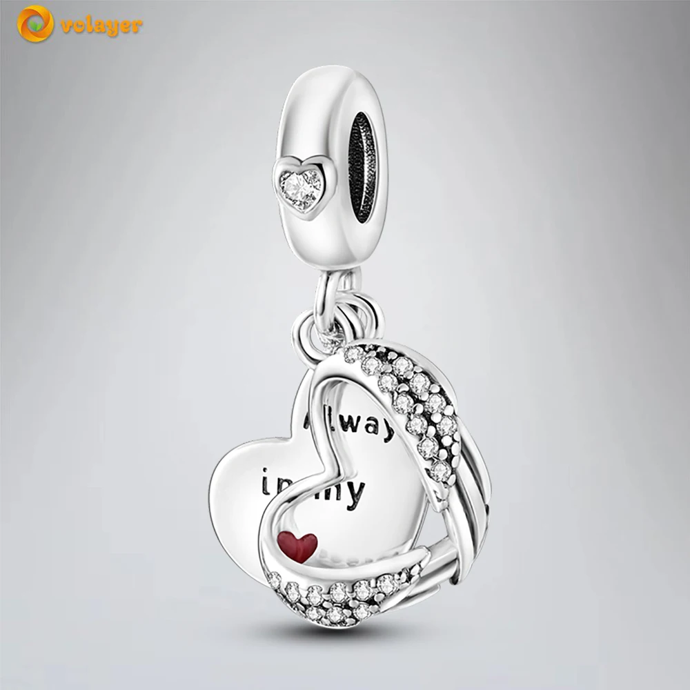 

Volayer 925 Sterling Silver Beads Eternal Love Dangle Charm fit Original Pandora Bracelets for Women DIY Jewelry Making