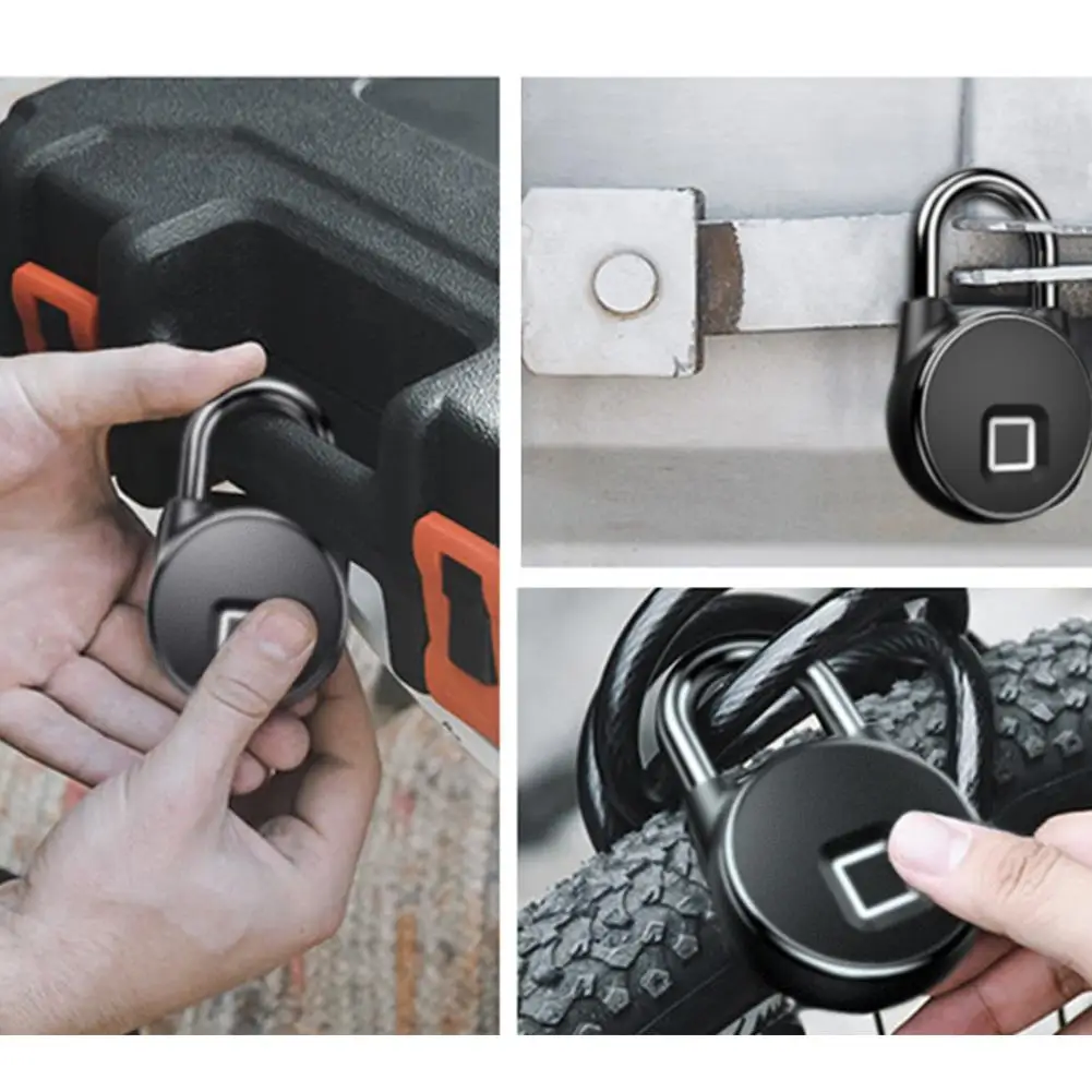 Fingerprint Padlock Bluetooth Link Lockers Warehouse Unlocking Door Of Intelligent Cupboard Anti-theft Security Lock G8D3
Fingerprint Padlock Bluetooth Link Lockers Warehouse Unlocking Door Of Intelligent Cupboard Anti-theft Security Lock G8D3