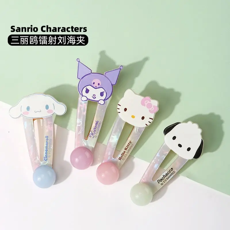 Sanrio Hellokitty Mymelody Kuromi Cinnamoroll Pompom Purin Laser Bangs with Shell Cutout Clip Cute Duck Mouth Clip Hair Clip
Sanrio Hellokitty Mymelody Kuromi Cinnamoroll Pompom Purin Laser Bangs with Shell Cutout Clip Cute Duck Mouth Clip Hair Clip
