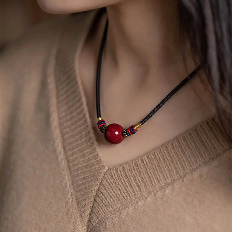 Chinese Style Cinnabar Clavicle Chain Pendant Necklace Pendant Buming Year Gift Dragon Jewelry for Men and Women Attract Wealth
Chinese Style Cinnabar Clavicle Chain Pendant Necklace Pendant Buming Year Gift Dragon Jewelry for Men and Women Attract Wealth