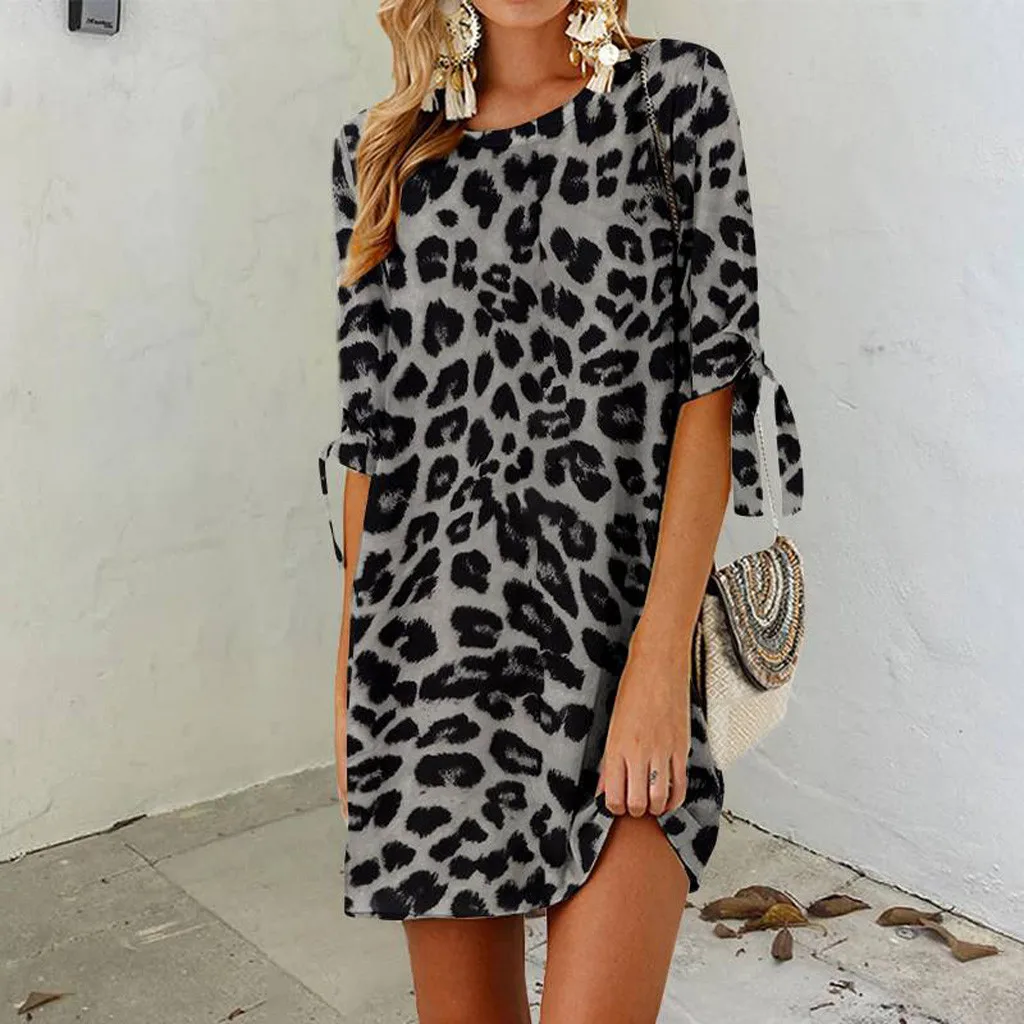 New Spring Summer 2024 Women's Elegant Dress Leopard Print Crew Neck Loose Casual Fashion
New Spring Summer 2024 Women's Elegant Dress Leopard Print Crew Neck Loose Casual Fashion