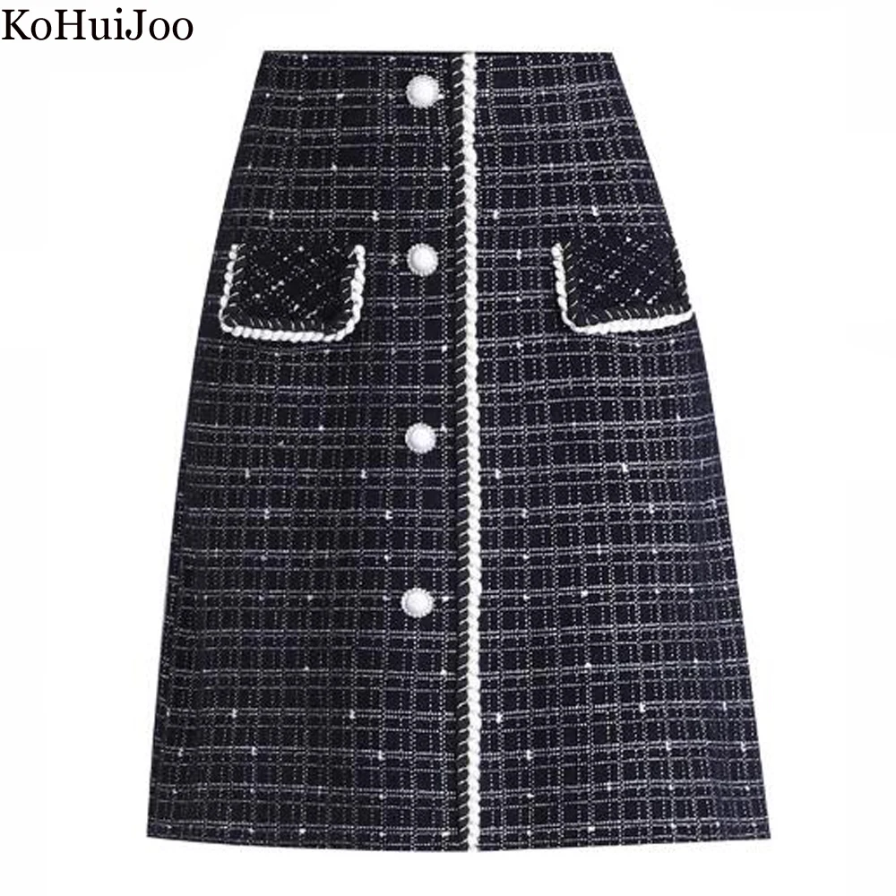 KoHuiJoo Knitted Skirt Womens 2022 Autumn Winter New Fashion Striped Plaid Skirts Elastic Waist A Line Slim Button Skirt Midi
KoHuiJoo Knitted Skirt Womens 2022 Autumn Winter New Fashion Striped Plaid Skirts Elastic Waist A Line Slim Button Skirt Midi