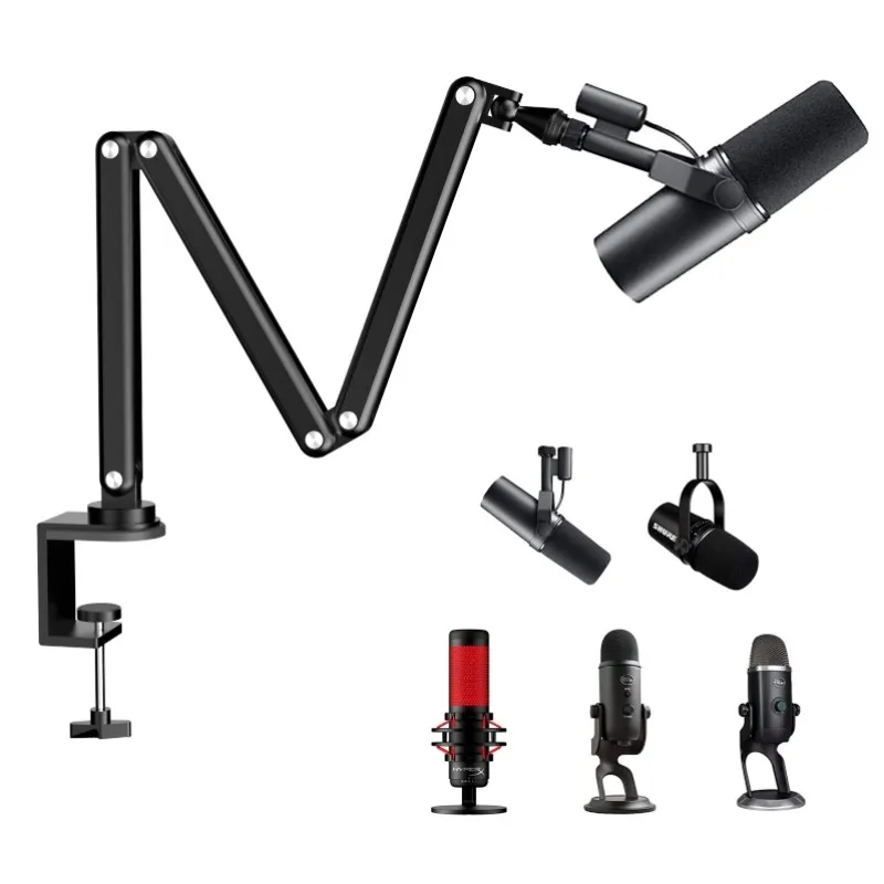 KUXIU Aluminium Microphone Stand Boom Arm for RODE Mic/Shure Mic,Adjustable Foldable Desk Stand for Podcast,Gaming,Video,Studio
KUXIU Aluminium Microphone Stand Boom Arm for RODE Mic/Shure Mic,Adjustable Foldable Desk Stand for Podcast,Gaming,Video,Studio